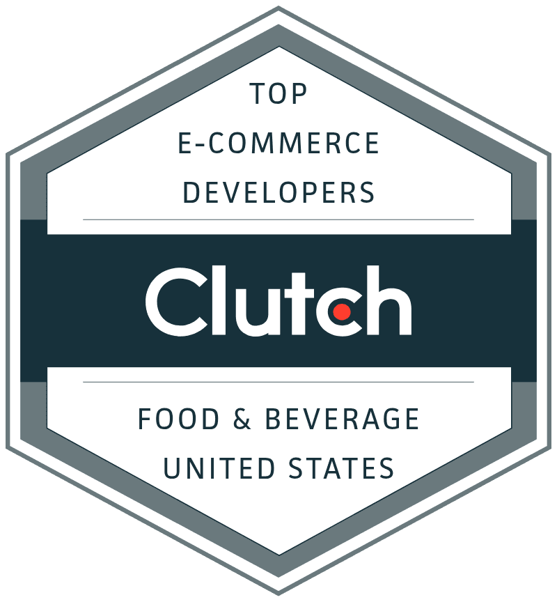 Clutch Top E-Commerce Developers Food & Beverage United States badge