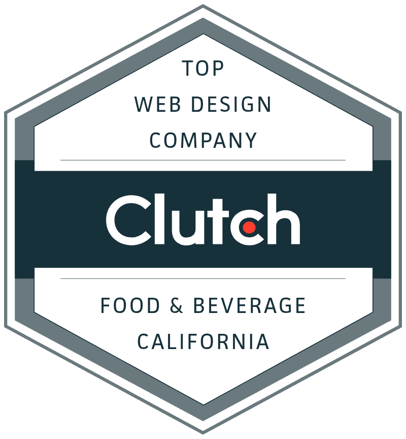 Clutch Top Web Design Company Food & Beverage California badge